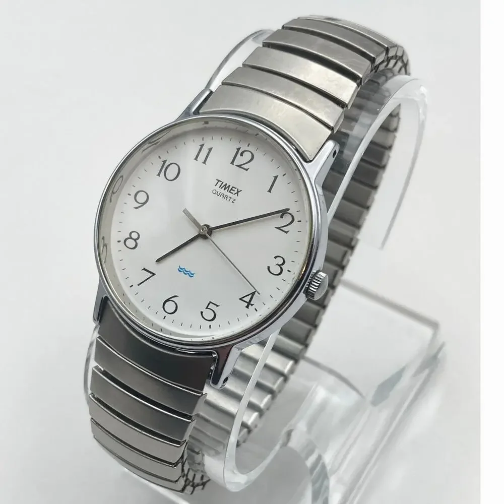 Vintage Timex Easy Reader Men's Watch 33mm  - Fresh Battery - Expandable - WR